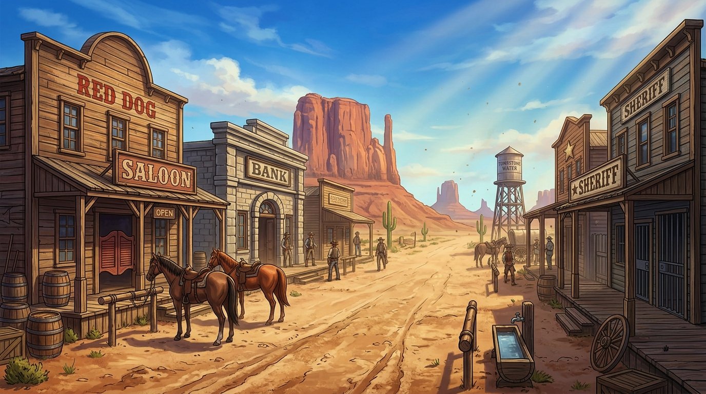 Sheriff Type Wild West Quick-Draw Typing Game Banner