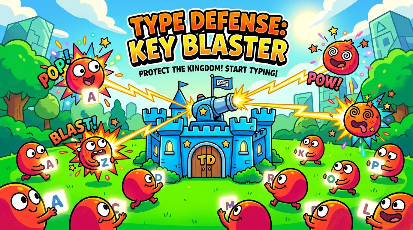 Type Defense Key Blaster Game Banner