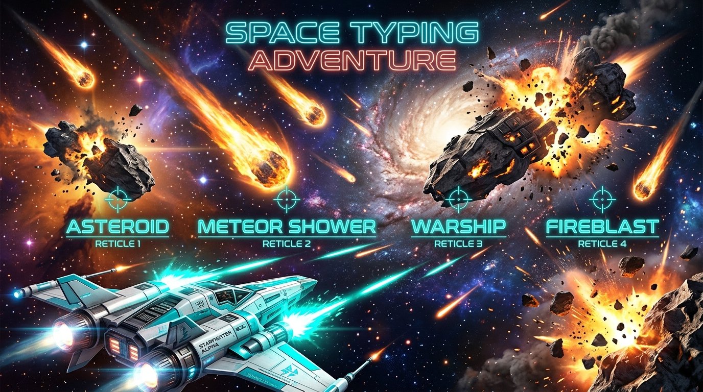 Typing Attack Space Arcade Typing Game